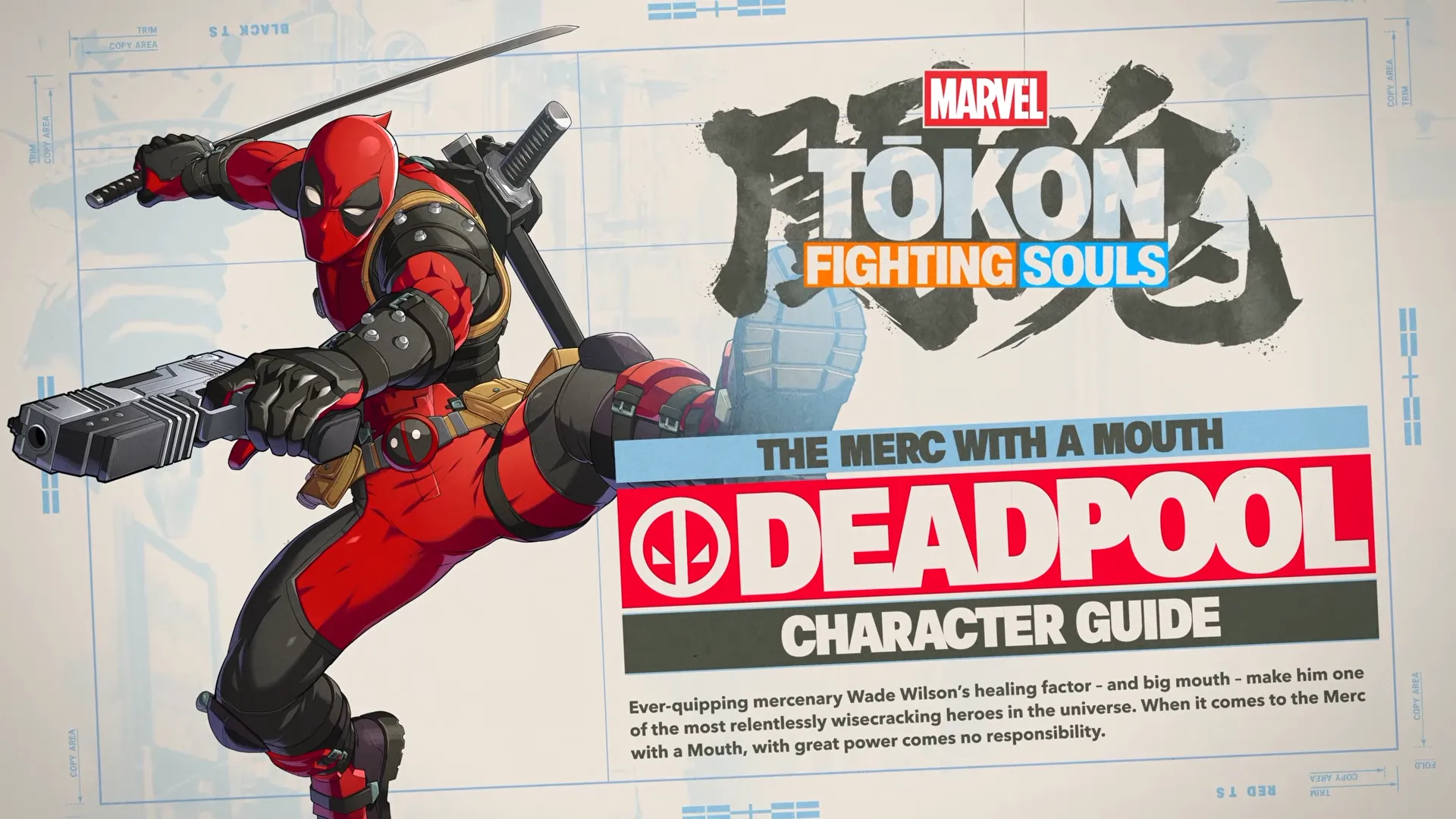 Deadpool wielding swords in Marvel Tōkon: Fighting Souls
