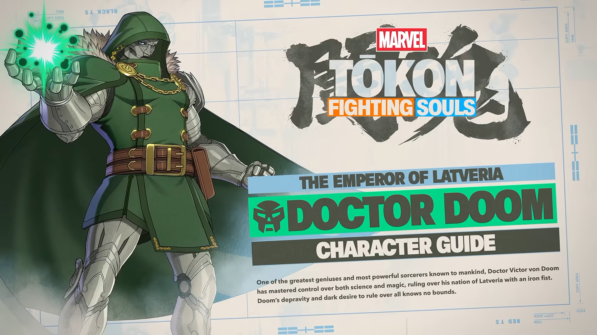 Doctor Doom preparing a beam attack in Marvel Tōkon: Fighting Souls