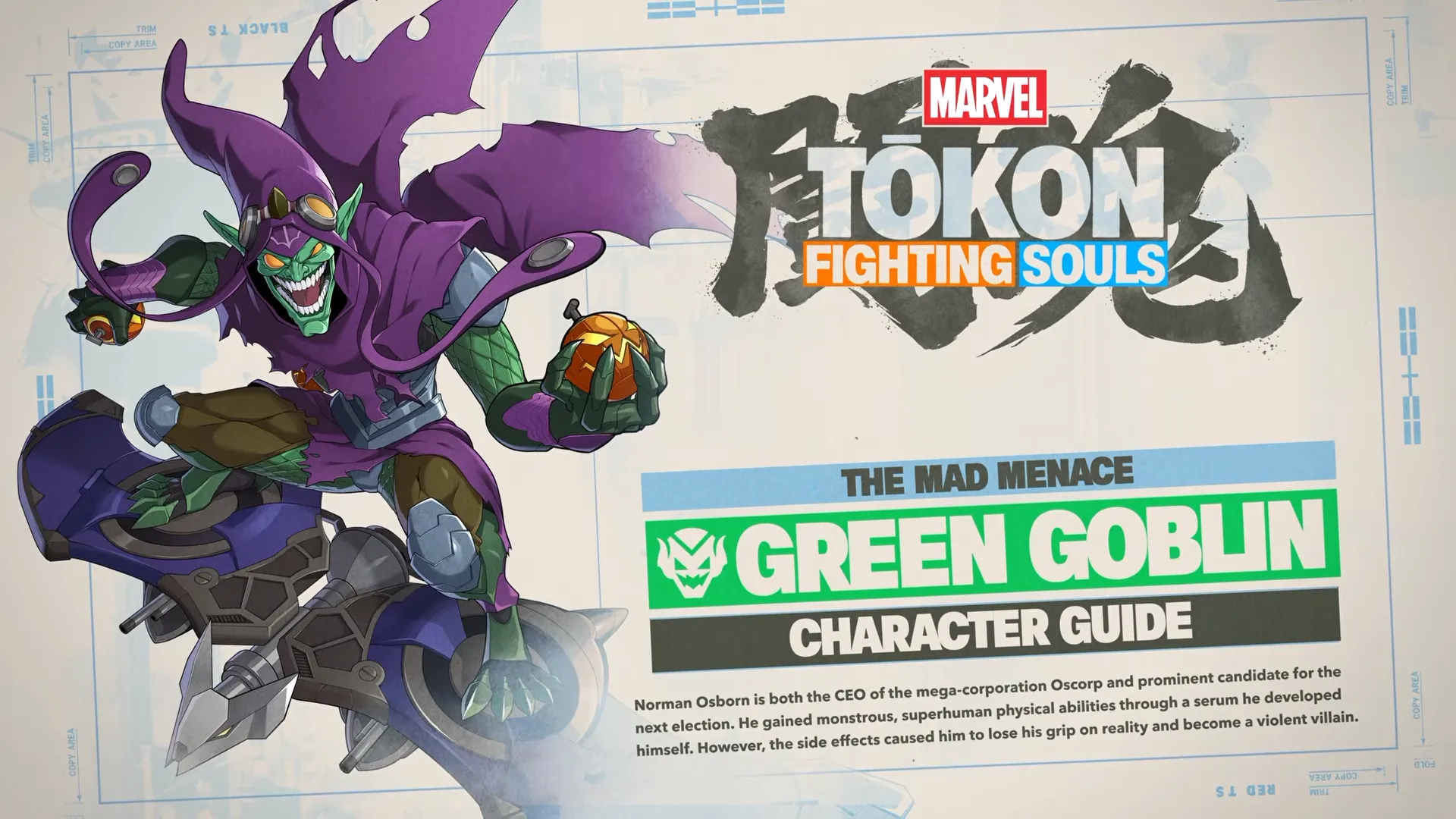 Green Goblin riding his Goblin Glider in Marvel Tōkon: Fighting Souls