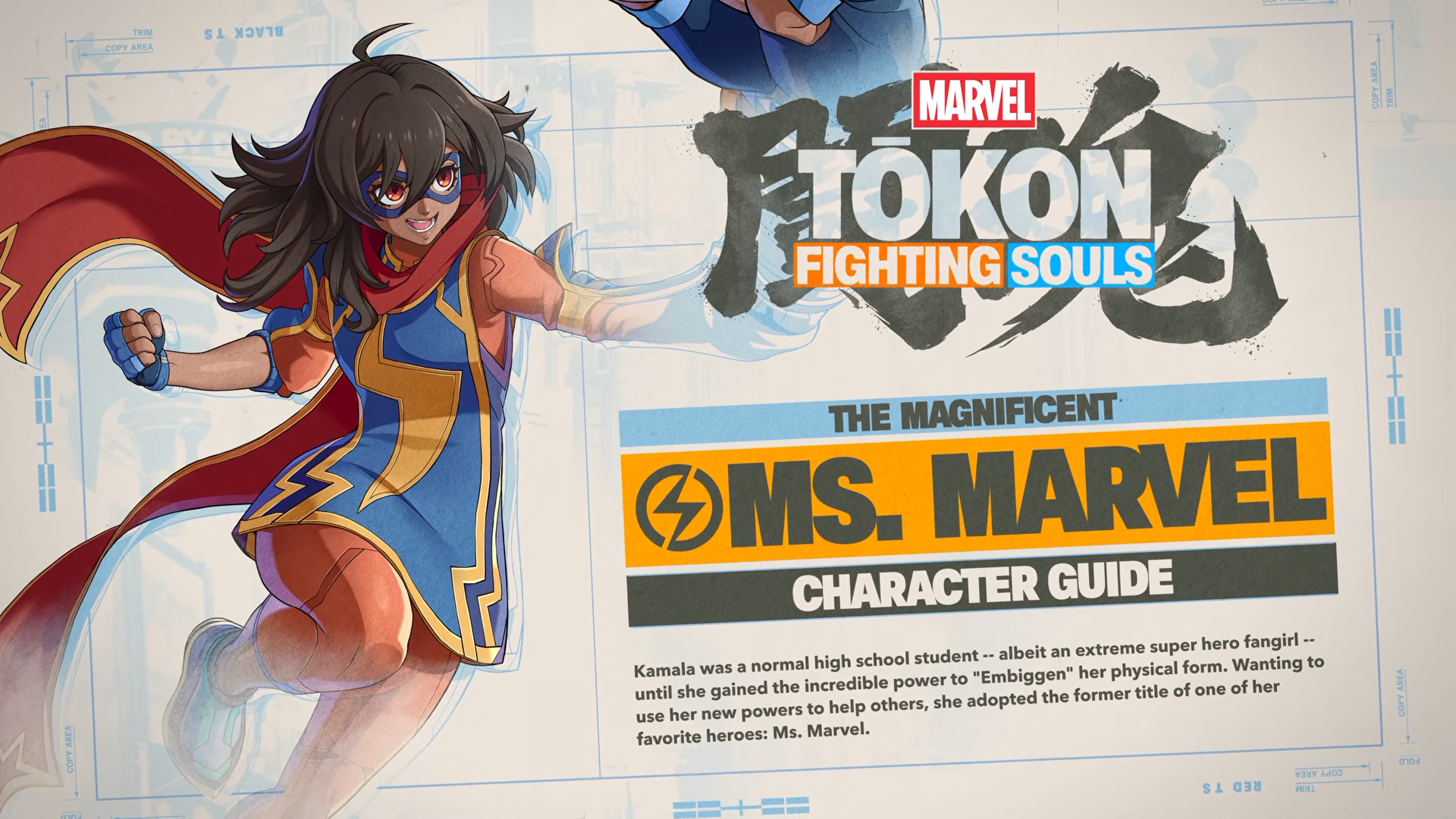 Ms. Marvel using Elasti-Grab in Marvel Tōkon: Fighting Souls
