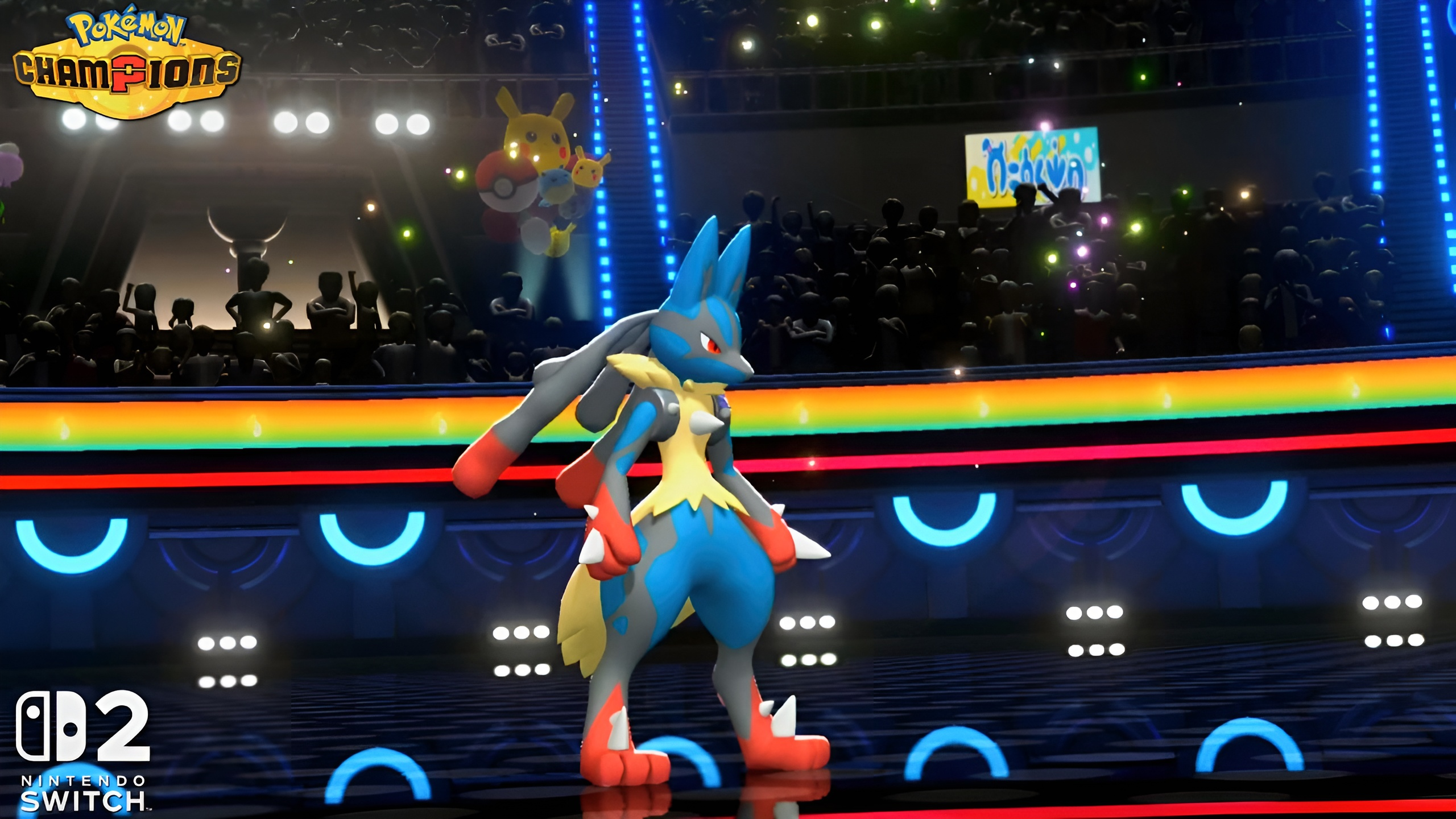 Mega Lucario using Close Combat in Pokémon Champions