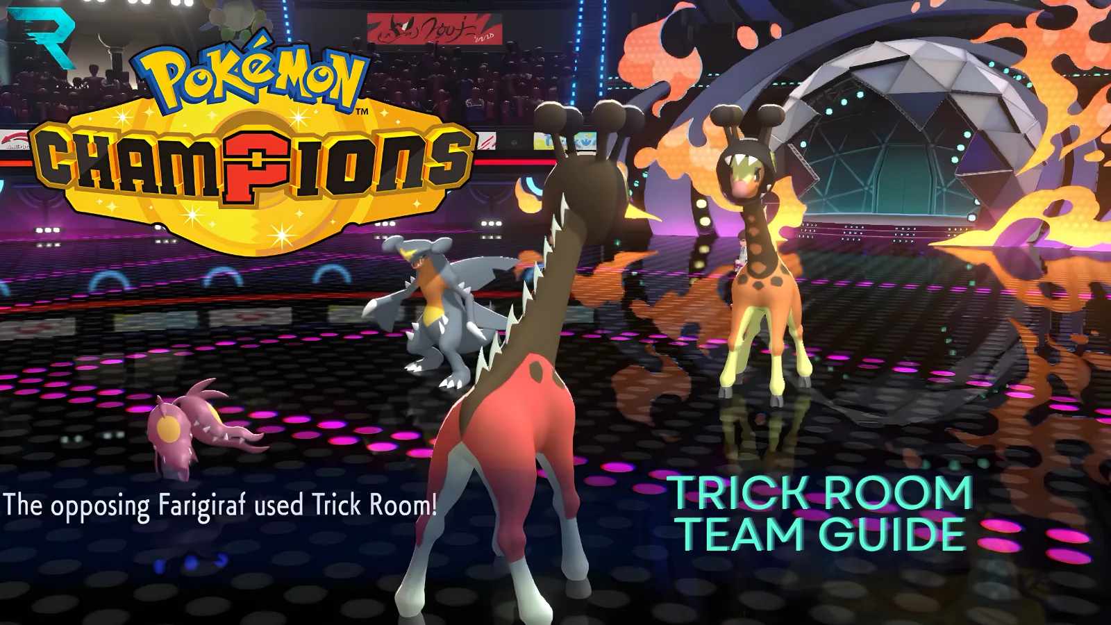 A slow, bulky Pokémon attacking first under Trick Room in Pokémon Champions