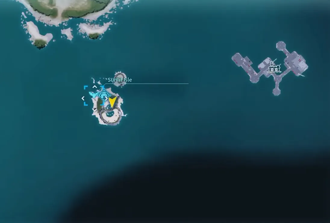 Sunlit Isle Location shown in Map in Palworld 1.0