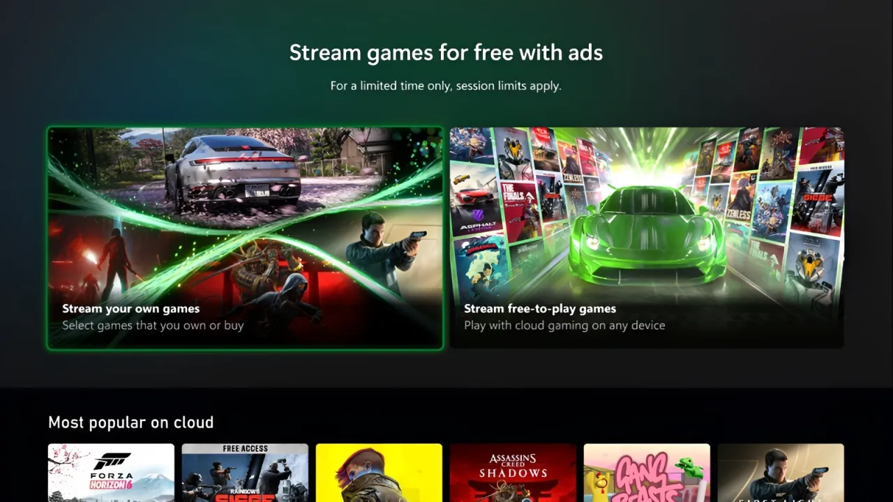 Xbox's Ad-Supported Cloud Gaming Test